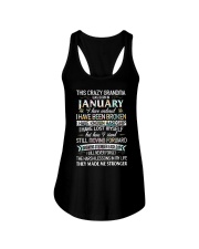 This Crazy Grandma Was Born In January Ladies Flowy Tank tile