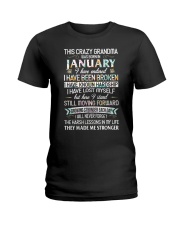 This Crazy Grandma Was Born In January Ladies T-Shirt front