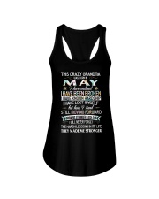 This Crazy Grandma Was Born In May Ladies Flowy Tank tile