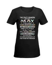 This Crazy Grandma Was Born In May Ladies T-Shirt women-premium-crewneck-shirt-front