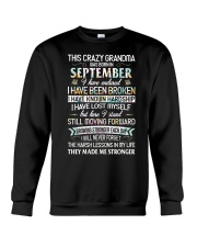 This Crazy Grandma Was Born In September Crewneck Sweatshirt tile