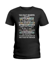 This Crazy Grandma Was Born In September Ladies T-Shirt front