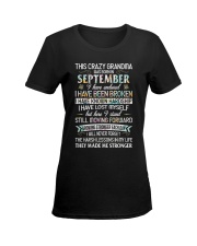 This Crazy Grandma Was Born In September Ladies T-Shirt women-premium-crewneck-shirt-front