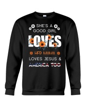 She's Good Girl Loves Her Mama Loves Jesus Crewneck Sweatshirt tile