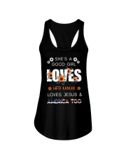 She's Good Girl Loves Her Mama Loves Jesus Ladies Flowy Tank tile