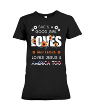 She's Good Girl Loves Her Mama Loves Jesus Premium Fit Ladies Tee tile
