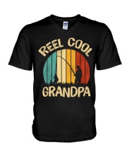 Reel Cool Grandpa V-Neck T-Shirt tile