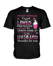 I'm not spoiled I'm just loved protected V-Neck T-Shirt tile