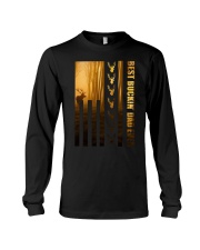 USA Flag Best BuckinDad Ever Deer Hunting Long Sleeve Tee tile