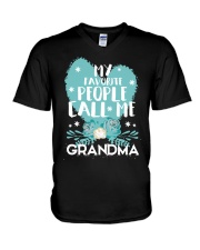 My Favorite People Call Me Grandma V-Neck T-Shirt tile