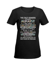 This Crazy Grandma Was Born In August Ladies T-Shirt women-premium-crewneck-shirt-front