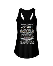 This Crazy Grandma Was Born In November Ladies Flowy Tank tile