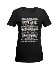 This Crazy Grandma Was Born In November Ladies T-Shirt women-premium-crewneck-shirt-front