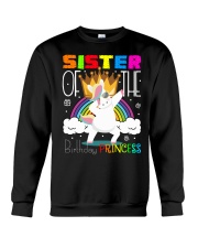 Sister Of Birthday Princess Crewneck Sweatshirt tile