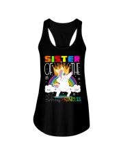 Sister Of Birthday Princess Ladies Flowy Tank tile