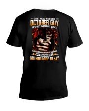 Don't Mess With This October Guy V-Neck T-Shirt tile