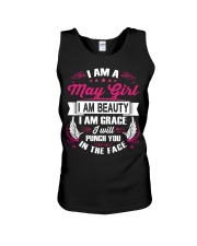 May Girl Will Punch You In The Face Unisex Tank thumbnail