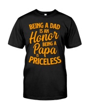 being a dad is an honor being a papa is priceless Premium Fit Mens Tee tile