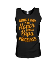 being a dad is an honor being a papa is priceless Unisex Tank tile