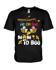 He or She Mom to bee V-Neck T-Shirt tile