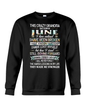 This Crazy Grandma Was Born In June Crewneck Sweatshirt tile