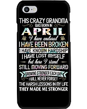 This Crazy Grandma Was Born In April Phone Case tile