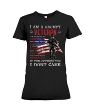 I am a grumpy veteran Premium Fit Ladies Tee tile