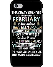 This Crazy Grandma Was Born In February Phone Case tile