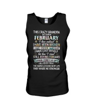 This Crazy Grandma Was Born In February Unisex Tank tile