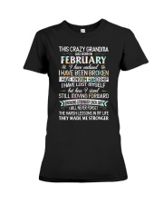 This Crazy Grandma Was Born In February Premium Fit Ladies Tee tile