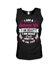 September Girl Will Punch You In The Face Unisex Tank thumbnail