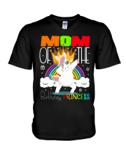 Mom Of Birthday Princess V-Neck T-Shirt tile