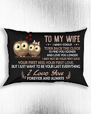 I Wish I Could Turn Back The Clock Owl Rectangular Pillowcase aos-pillow-rectangle-front-lifestyle-4