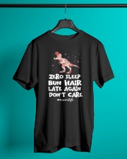 Zero Sleep Bun Hair Late Again Dinosaur Classic T-Shirt lifestyle-mens-crewneck-front-3
