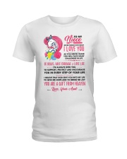 Unicorn Aunt Niece I'm Always With You Ladies T-Shirt thumbnail