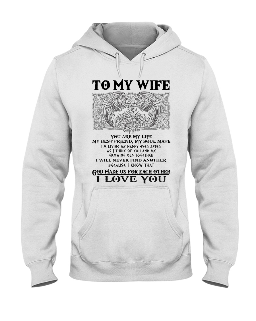 My Wife Growing Old Wolf Hooded Sweatshirt