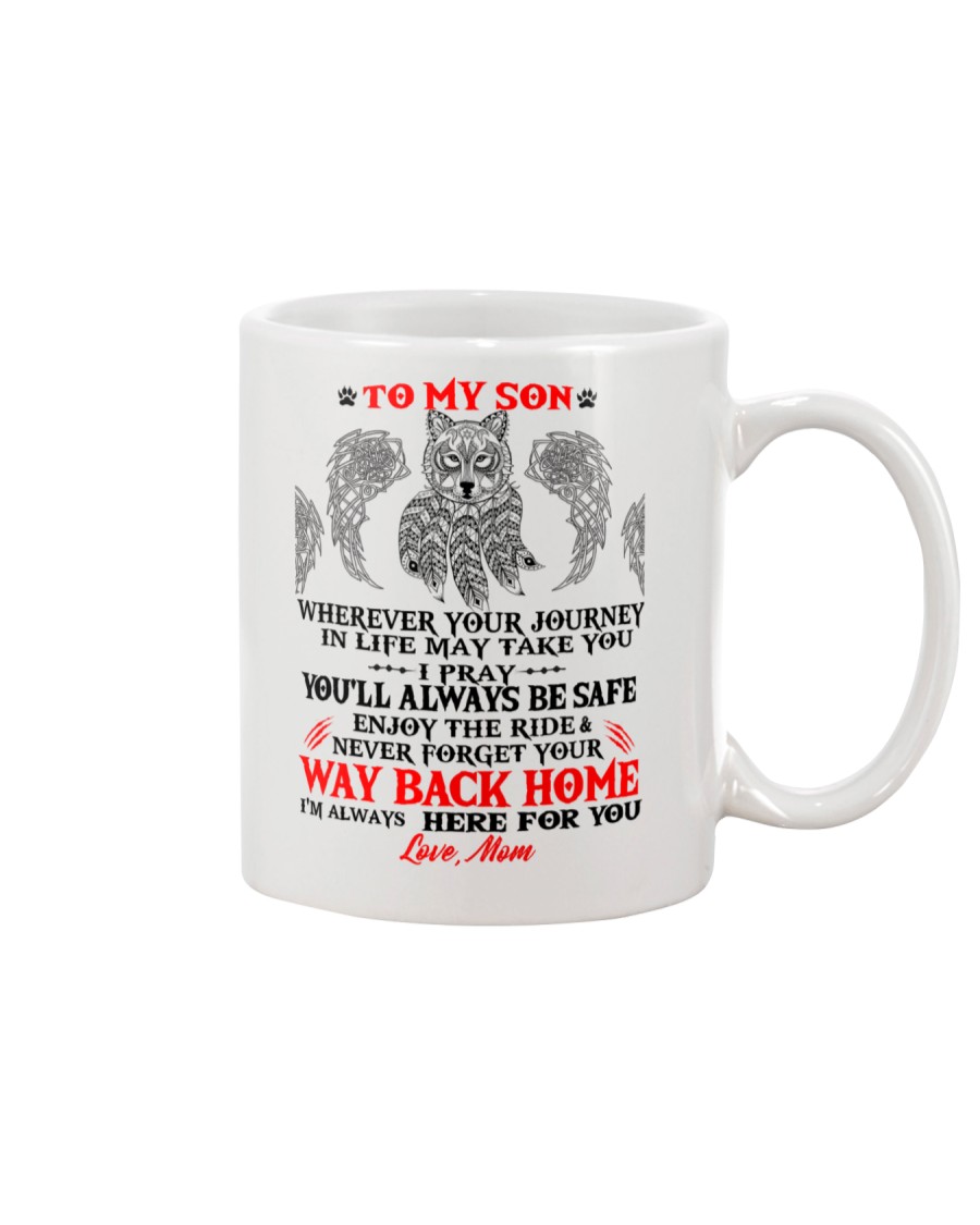 Enjoy The Ride Back Home Wolf Mug