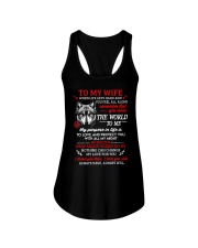 When Life Gets Hard And You Feel All Alone Wolf Ladies Flowy Tank thumbnail