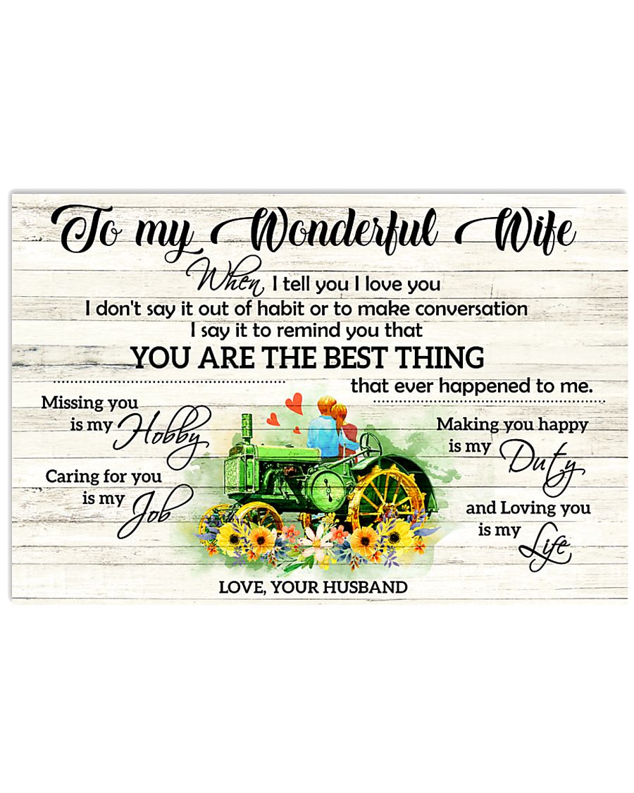 I Tell You I Love You Farmer 17x11 Poster