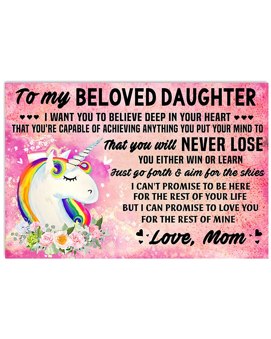 I Want You To Believe Deep In Your Heart Unicorn 17x11 Poster