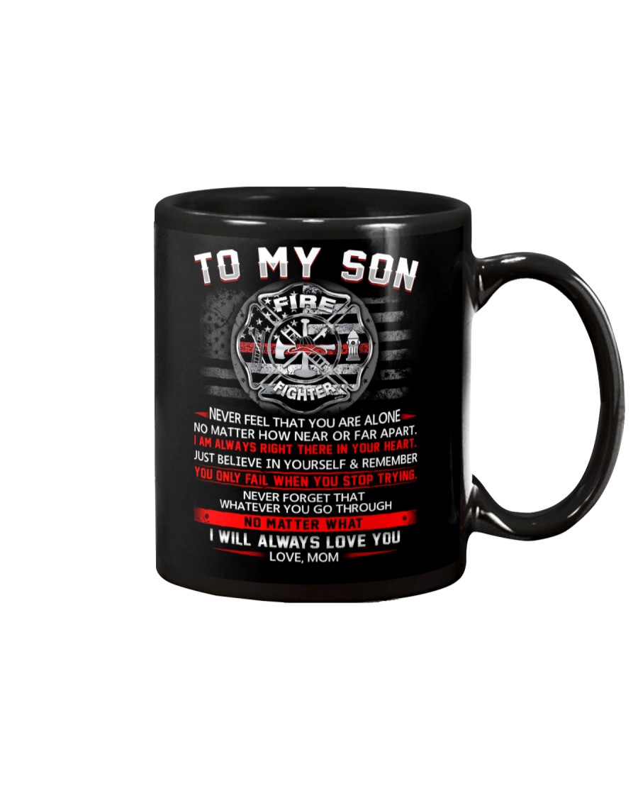 Firefighter Son Mom Near Or Far Apart Mug