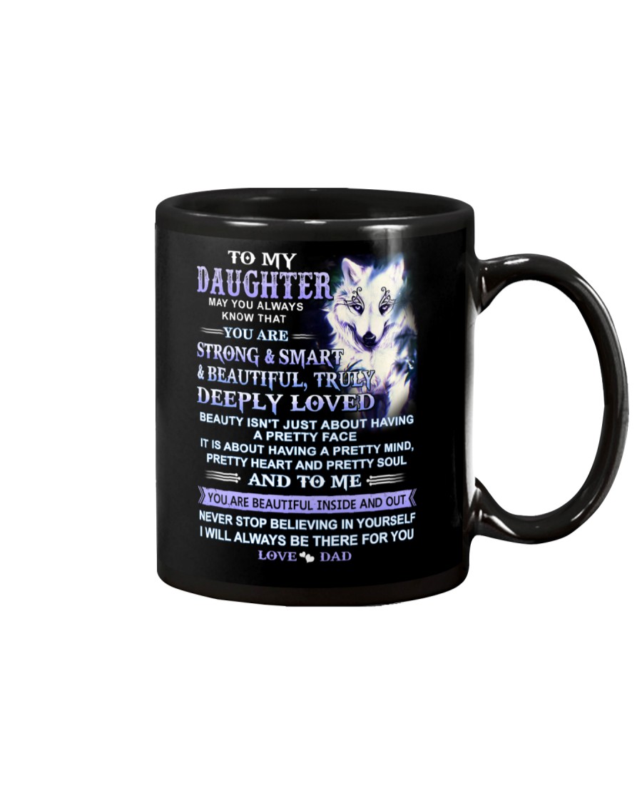 Wolf Daughter Dad Beautiful Inside And Out Mug