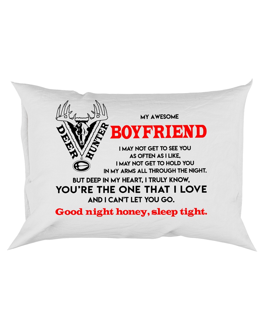 Hunting Boyfriend Good Night Sleep Tight Pillow Rectangular Pillowcase