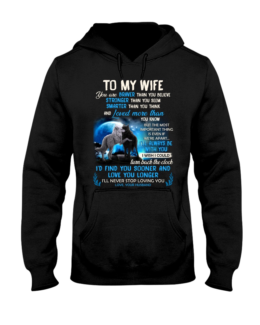 I'll Never Stop Loving You Wolf Hooded Sweatshirt