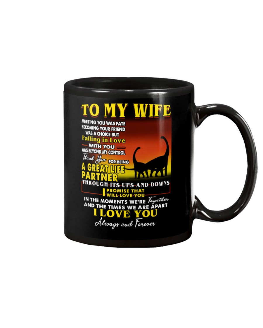 Dinosaur Wife Ups And Downs Love Mug