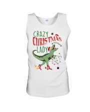 Crazy Christmas Lady Dinosaur Unisex Tank thumbnail