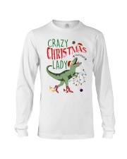 Crazy Christmas Lady Dinosaur Long Sleeve Tee thumbnail