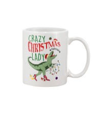 Crazy Christmas Lady Dinosaur Mug front