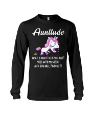 What Is Aunttude You Ask Unicorn Long Sleeve Tee thumbnail