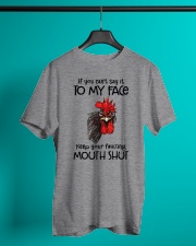 Say To My Face Chicken Classic T-Shirt lifestyle-mens-crewneck-front-3